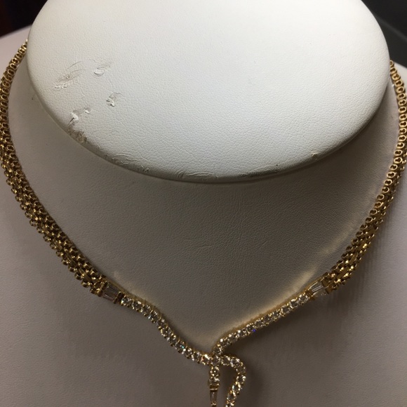 NEW 14K Gold diamonds necklace - Picture 2 of 8